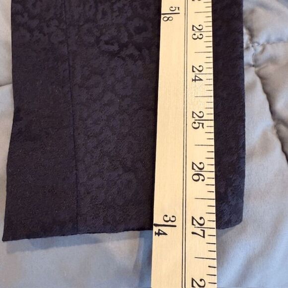 REISS Lio Leopard Pattern Jacquard Skinny Trousers Pants Black Zip Ankle Size 6 - Picture 13 of 14